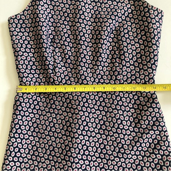 A-Line J. Crew Dress Size 2 Navy Silver Red - Picture 10 of 11